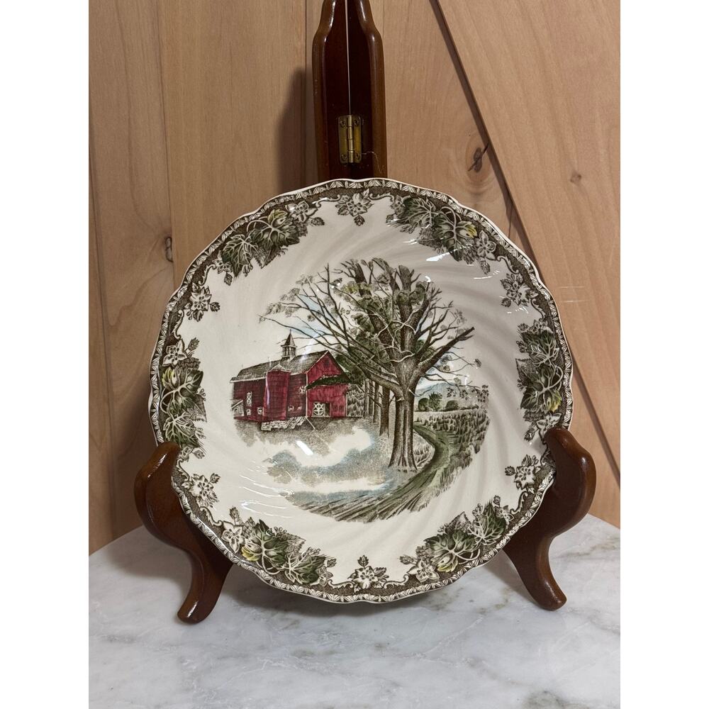 Vintage Johnson Bros. Friendly Village "Autumn Mists" Serving Bowl